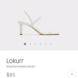 ALDO HEELED SANDAL WHITE SIZE 7.5